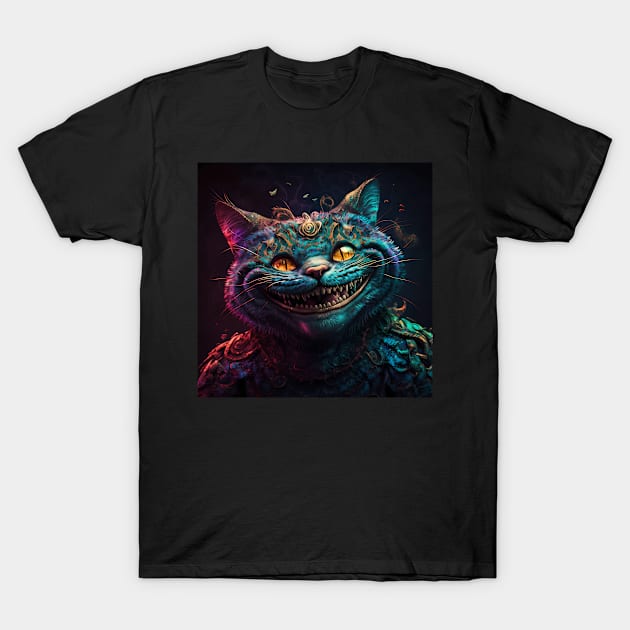 Trippy cat T-Shirt by pixnsheezy